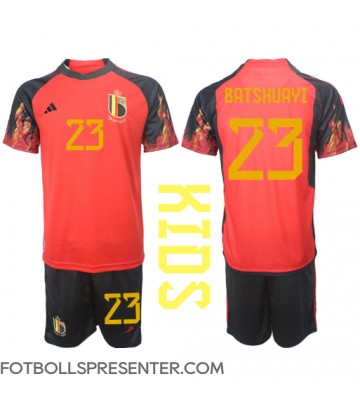 Belgien Michy Batshuayi #23 Hemmatröja Barn VM 2022 Kortärmad (+ korta byxor)